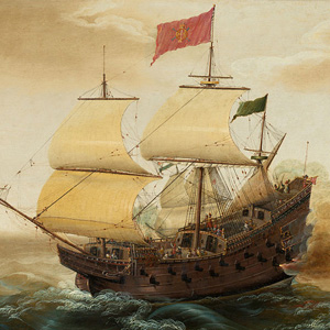 illustration of a spanish ship