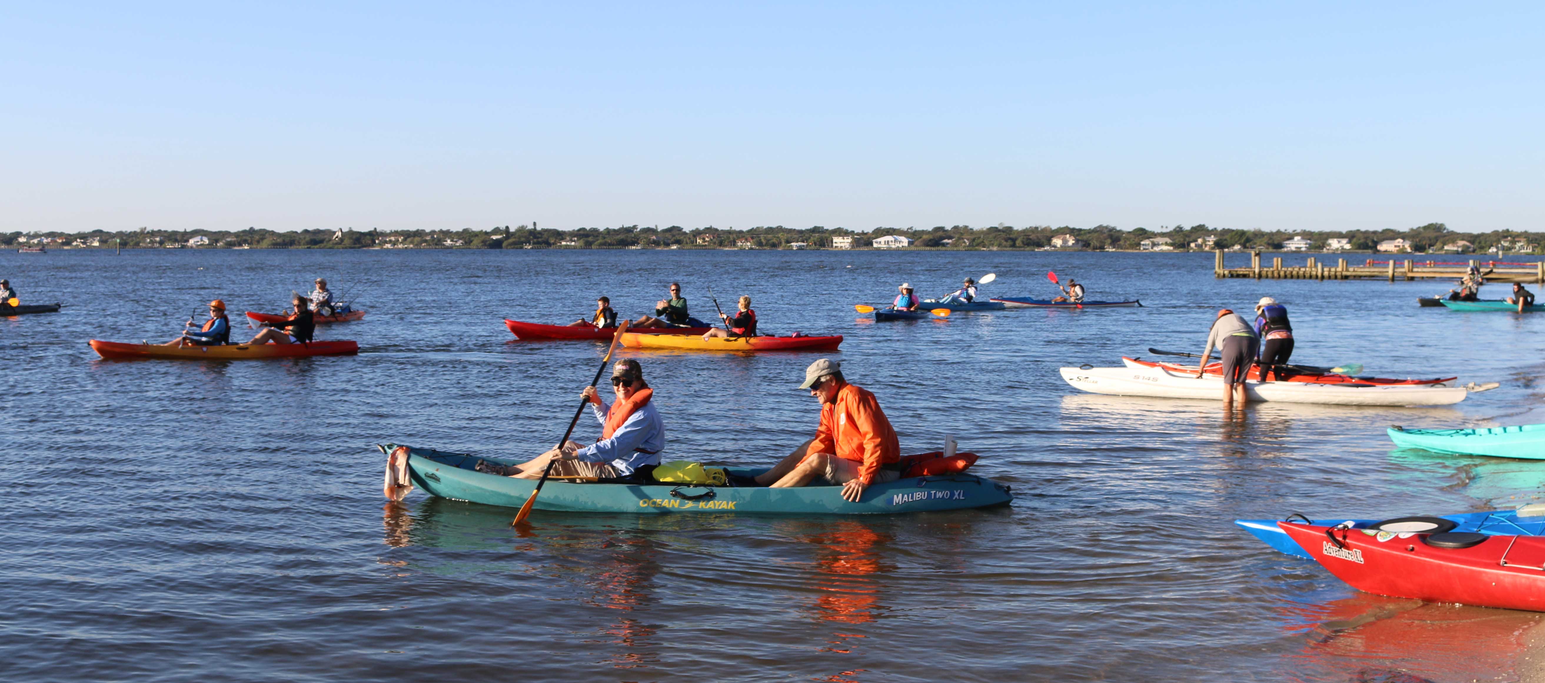 Paddlers on the water