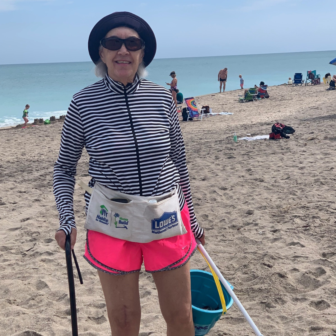 Brenda Brand beach cleanup