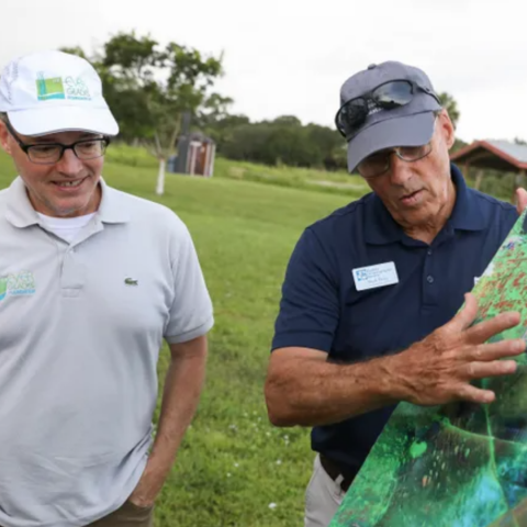 Mark speaking about water flow with Everglades Foundation